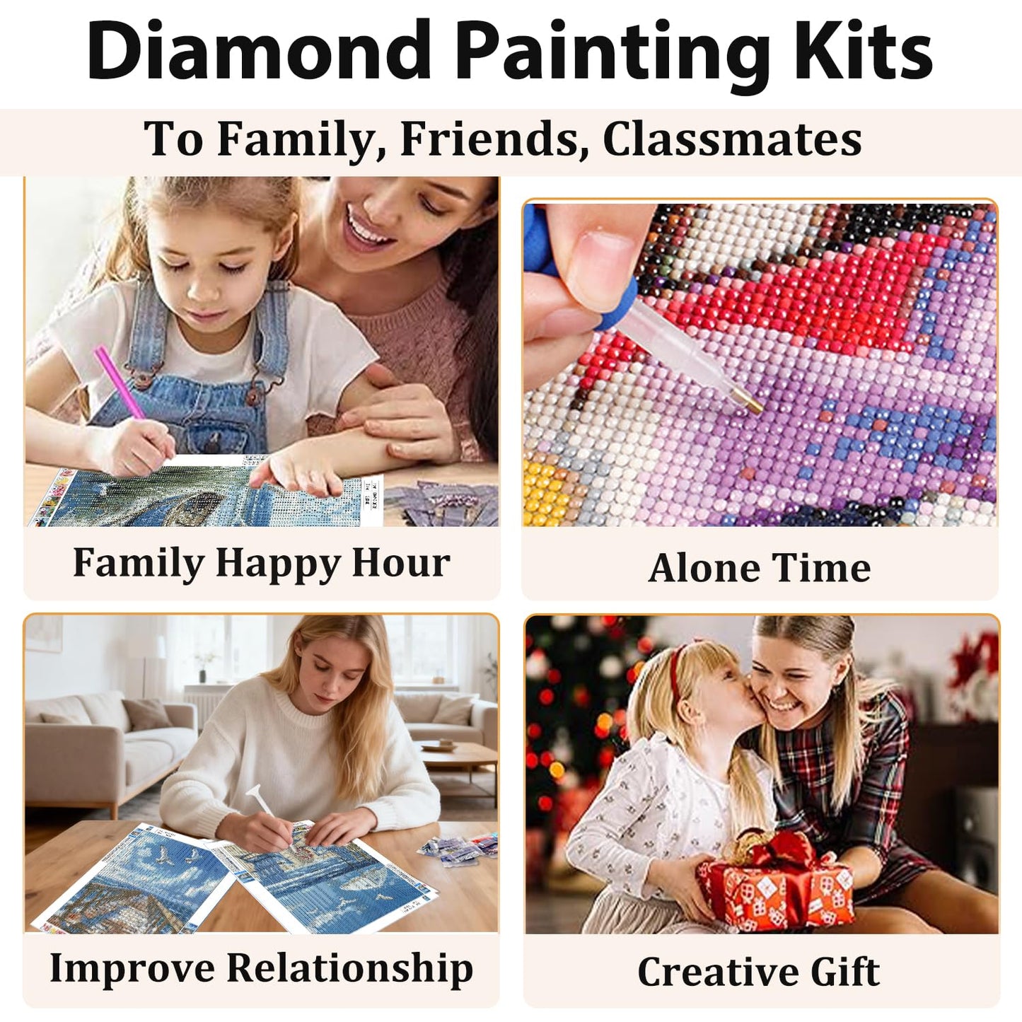 Pxzcrypha 3 Pack Beach Diamond Art Kits for Adults, 5D Beach Diamond Painting Kit for Adults Beginners,DIY Full Drill Paint with Diamond Gem Art for Home Wall Decor 12x16inch