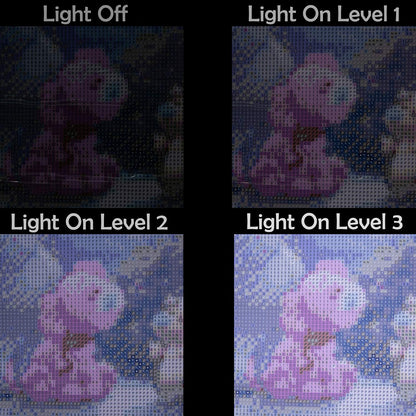 A4 LED Light Pad for Diamond Paint Kits, Super Bright USB Powered Light Board Kit with Detachable Stand, and Black Pad Clip (Pad and Bag)