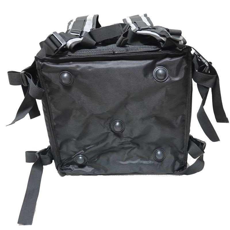 Packir PK-64B: Big Pizza/Food Delivery Bag for Motorcycle or Bicycle, 16"x16"x16", with Metal Rack for Motorcycle Use