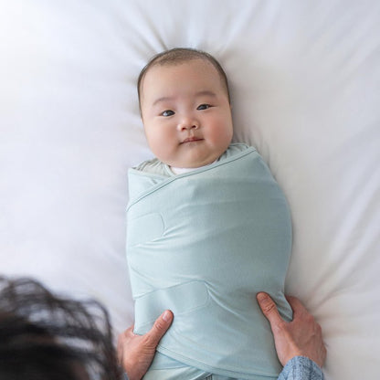 HALO Sleepsack Supersoft Swaddle, Cozy Bamboo Viscose, 3-Way Adjustable Swaddle, 2 Way Zipper, 2 TOG, 0-3 Months, Newborn (Pack of 1), Calm Sage
