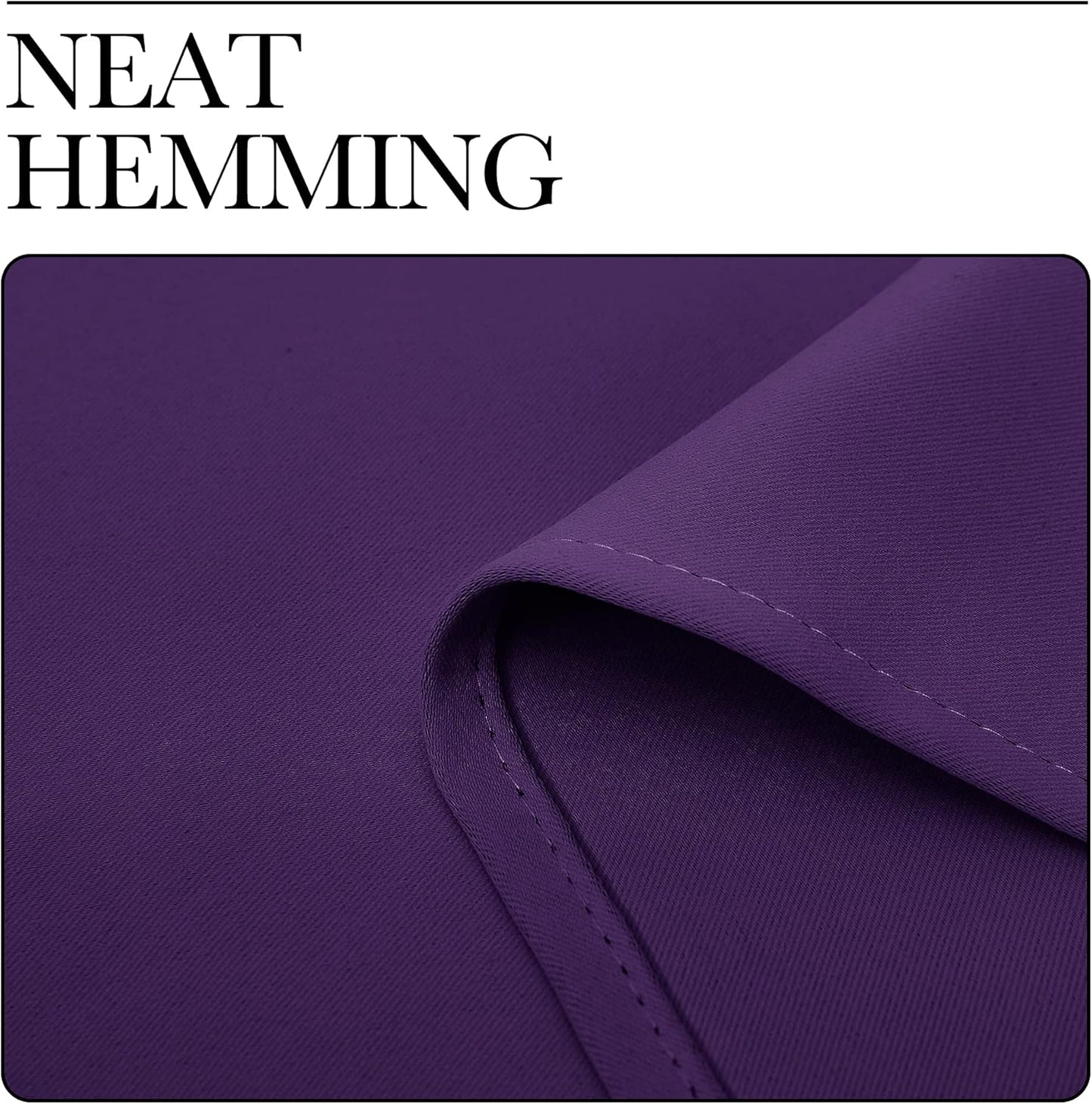 NICETOWN Blackout Draperies Curtains - Thermal Insulated Triple Weave Panels, Set of 2 (55 x 68 inches, Royal Purple)