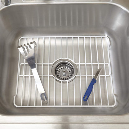Better Houseware Sink Protector Prevents Scratches Sink Rack for Bottom of Sink White Sink Mat Sink Protectors for Kitchen Sink Metal 16x12.3x1