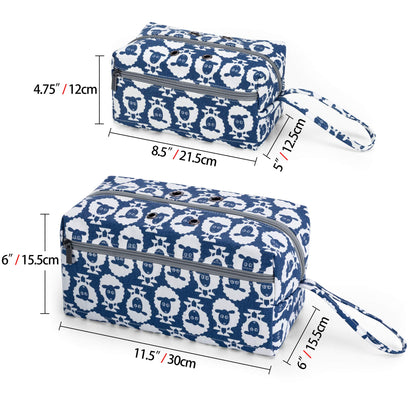 LUXJA Small Yarn Storage Bag, Portable Knitting Bag for Yarn Skeins, Crochet Hooks, Knitting Needles (up to 8 Inches) and Other Small Accessories (Sheep)