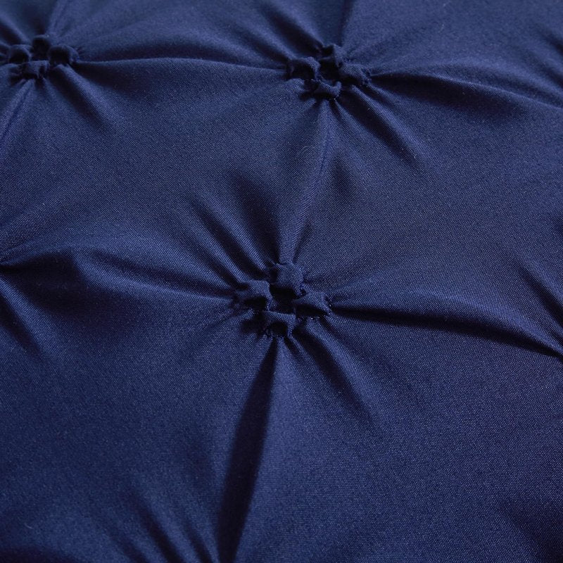Vaulia Lightweight Microfiber Decorative Pillow Shams, Pinch Pleat Design Standard Size 20"x 26", Navy Blue 2 Pack
