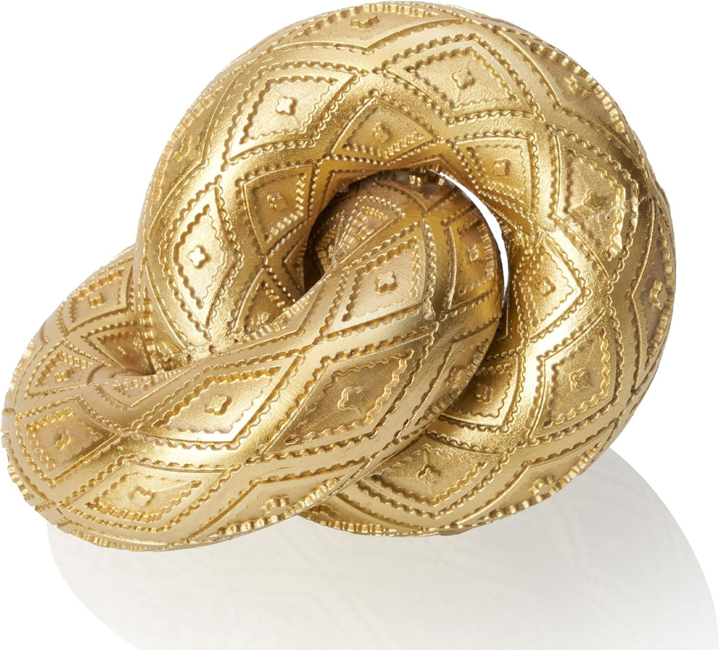 2 Knot Chain Link for Coffee Table Decor, Link Resin Aesthetic Decor Decorative Chain Knot, Gold Accent Knot Decor