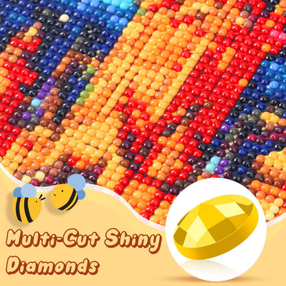 Orange Sky Castle Pumpkin Diamond Painting Kit for Adult, DIY Full Drill Diamond Art for Beginner, 5D Diamond Dots Kits Painting Crafts for Home Decor 12x16 inch