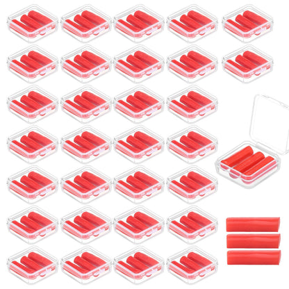 Jaloro 30 Pack Diamond Art Wax Refills Kit, Wax Clay Refills with Storage Boxes for Refillable Drill Pen Diamond Painting & 3D Embroidery Crafts Accessories (Red)