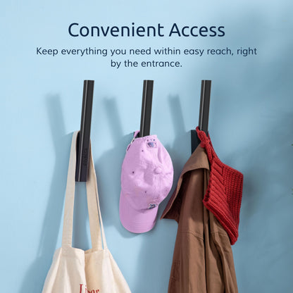 Ozueccr Hat Rack for Baseball Caps – Wall Mounted Vertical Hat Holder, Multi-Purpose Wall Hook, Closet Cap Organizer, Sturdy Compact, Easy to Install