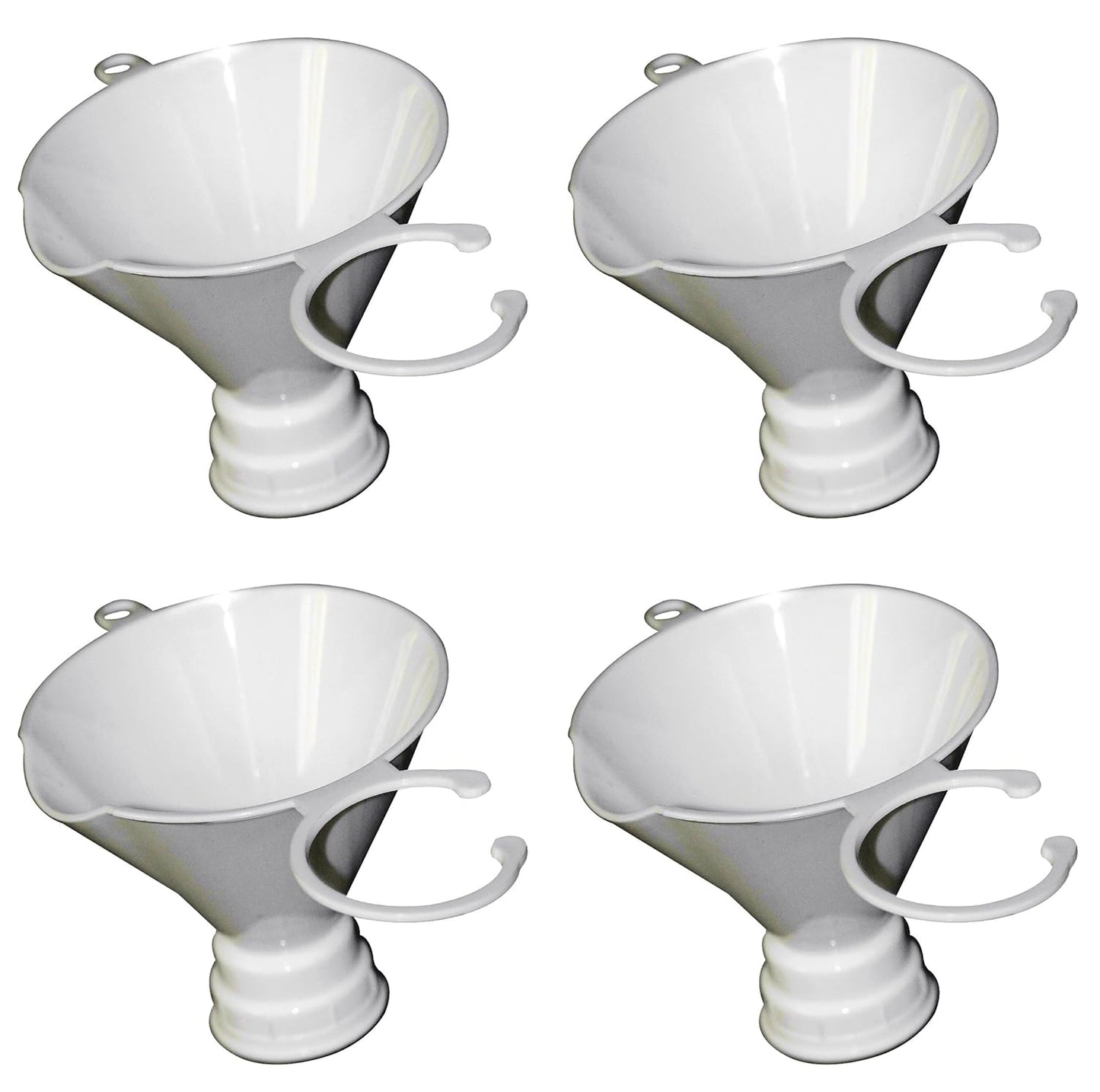 Threaded Screw On Funnel - 4 Pack Fits Most 24mm and 28mm Bottle Necks for Easy Refilling
