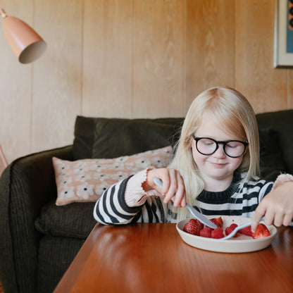 mushie Dinnerware Cutlery Set of 3 For Kids | Made in Denmark (Ivory)