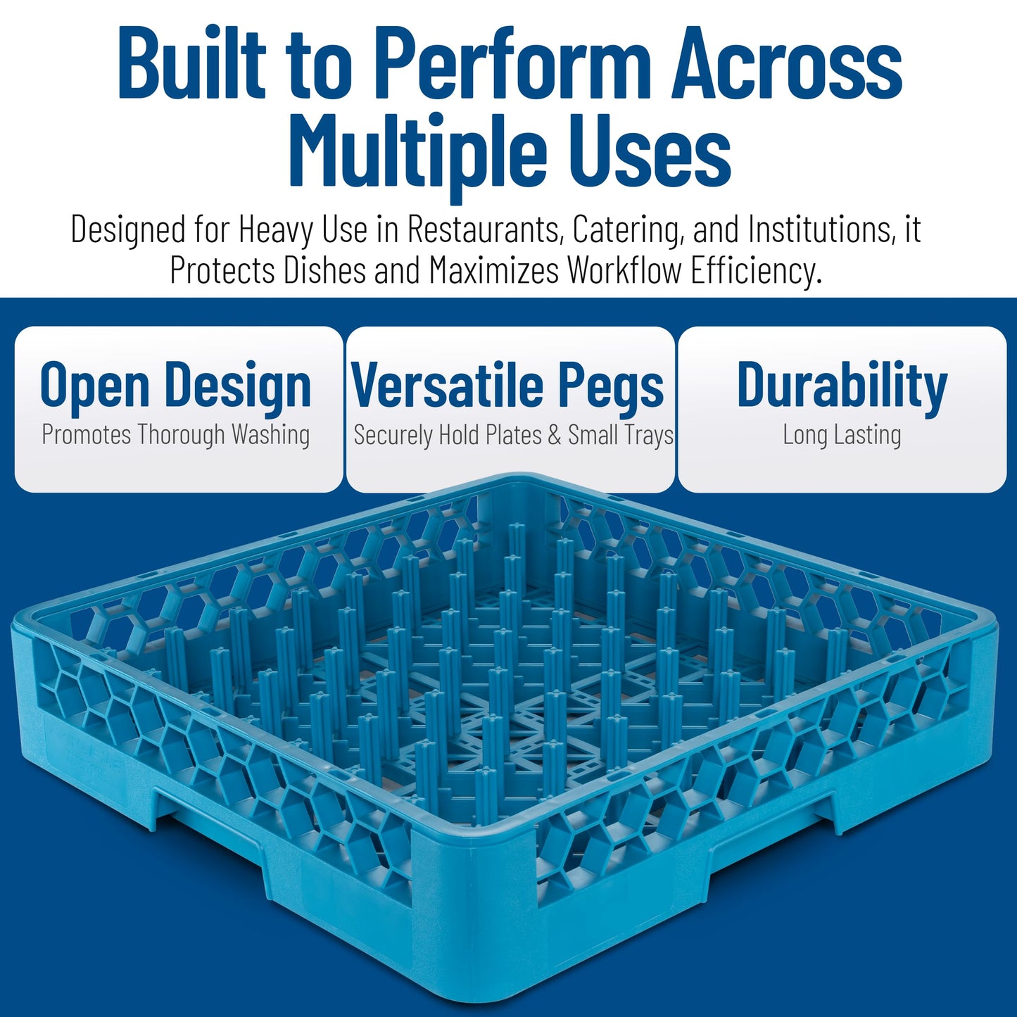 Carlisle FoodService Products RP14 OptiClean Plate Rack, Blue (Pack of 6)
