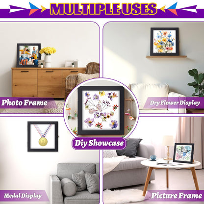 13" x 13" T Shirt Frames for Wall Display, Jersey Frame Display Case with UV Protection Acrylic, Wood Shadow Box Frame Depth of 1", Display Case for T Shirts, Jerseys, Memorabilia