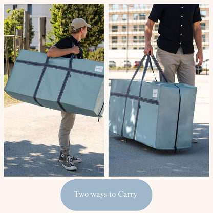VENO Extra Large Heavy Duty Moving Bags - Ideal Storage Solution for College & Holiday Packing | Light Blue Matte, 2 Pack