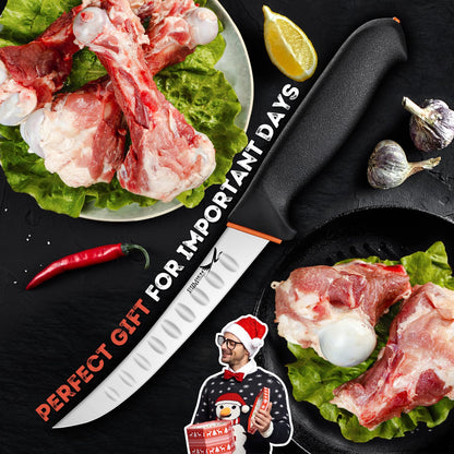 Golden Bird Professional Boning Knife - 6 Inch Stainless Steel Fillet for Meat Cutting, Multifunction Butcher, Granton Edge Breaking, Razor Sharp Chef Knife, Gifts for Men Women
