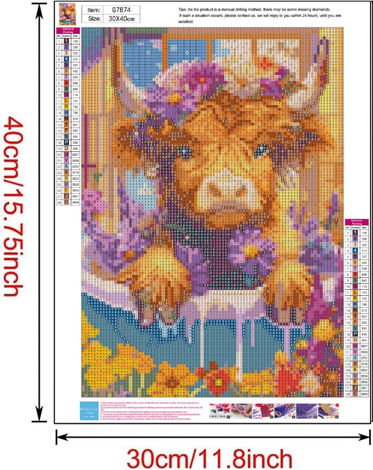 CraftCraze 12 Pack Animals Diamond Art Painting Kits for Adults - 5D Diamond Dots for Adults Beginner,DIY Round Full Drill Gem Art Painting by Numbers kit for Wall Decor Gifts 12x16 inch