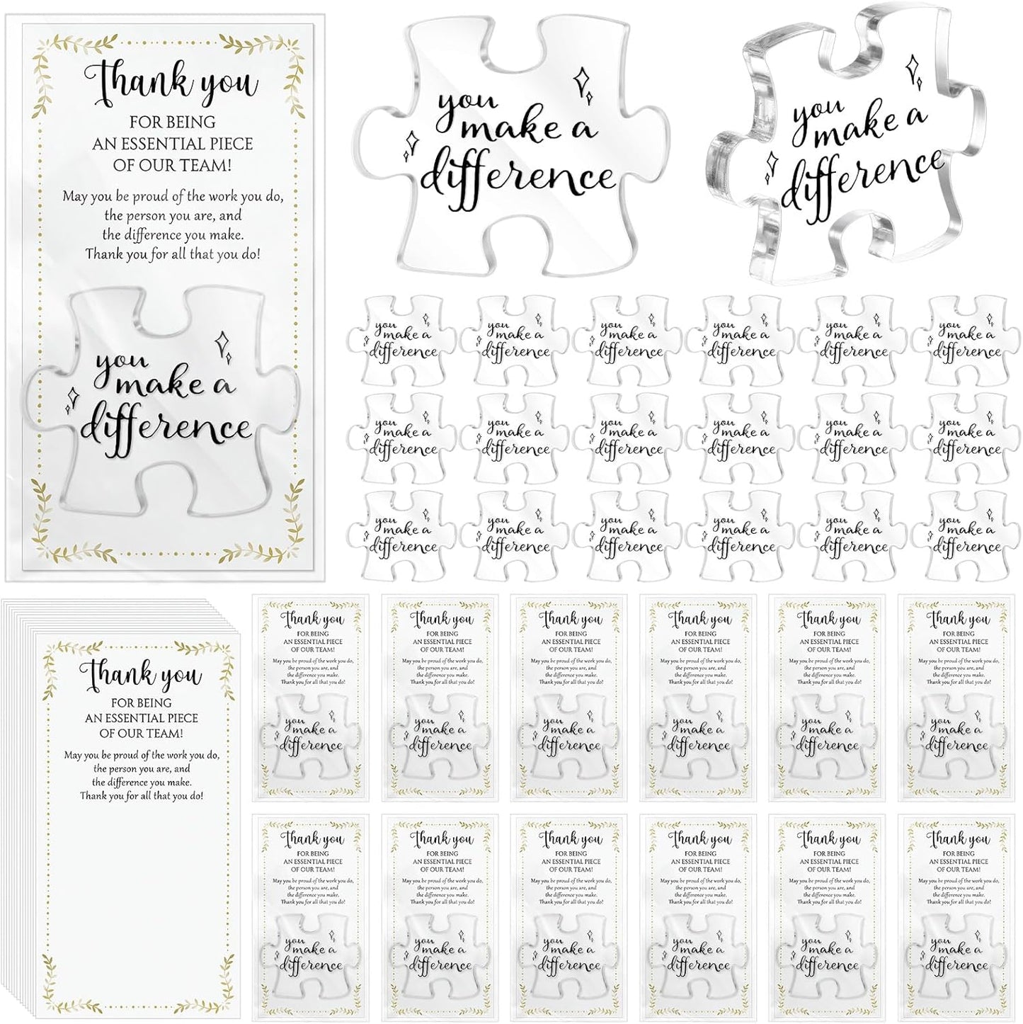 20 Sets Difference Maker Gifts Bulk Appreciation Gifts for Coworker Employee Office Team Staff Inspirational Acrylic