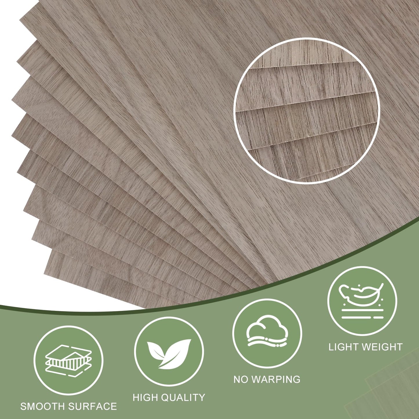 8 Pack Walnut Plywood Sheets 12x12x1/8 Inch,3mm Plywood for Laser Cutting & Engraving,Unfinished Wood for Crafts,Wood Burning,Architectural Models