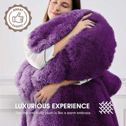 Heated Electric Blanket Throw,Warm Winter Birthday Gifts for Women Her Grandma-Faux Fur with Soft Sherpa,10 Heat Settings,5 Time Settings with Fast Heating, 50x60, Rainbow