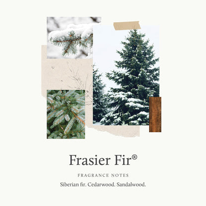 Thymes Frasier Fir Flocked Jar Candles – Holiday Scented Candles for Home with Notes of Crisp Siberian Fir, Cedarwood & Sandalwood – Luxury Home Decor Gifts for Women & Men (3-Wick, 18 oz)