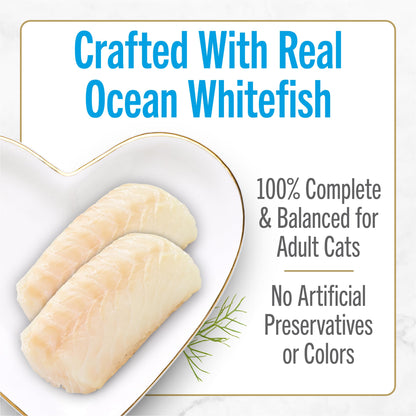 Purina Fancy Feast Petites Ocean Whitefish Entree With Tomato in Gravy Gourmet Wet Cat Food - (Pack of 12) 2.8 oz. Tubs