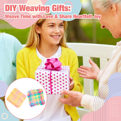 Funria 800 PCS Weaving Loom Refill Loops Adults Elastic 8 Colors Durable Pot Holder Loom Kit for DIY Craft Projects Potholder Making Rainbow Color