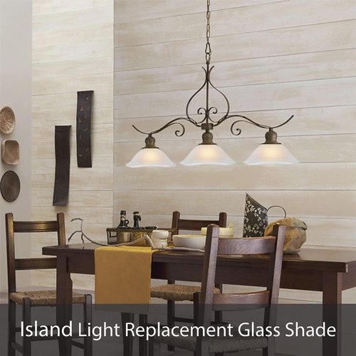 Aspen Creative 23148-11A Replacement Etched Glass Shade for Medium Base Socket Torchiere Lamp, Swag Lamp, Pendant, 1 Light Wall Sconce & Island Fixture, 11-1/2" Diameter x 4" High, 1 Pack, FROSTED