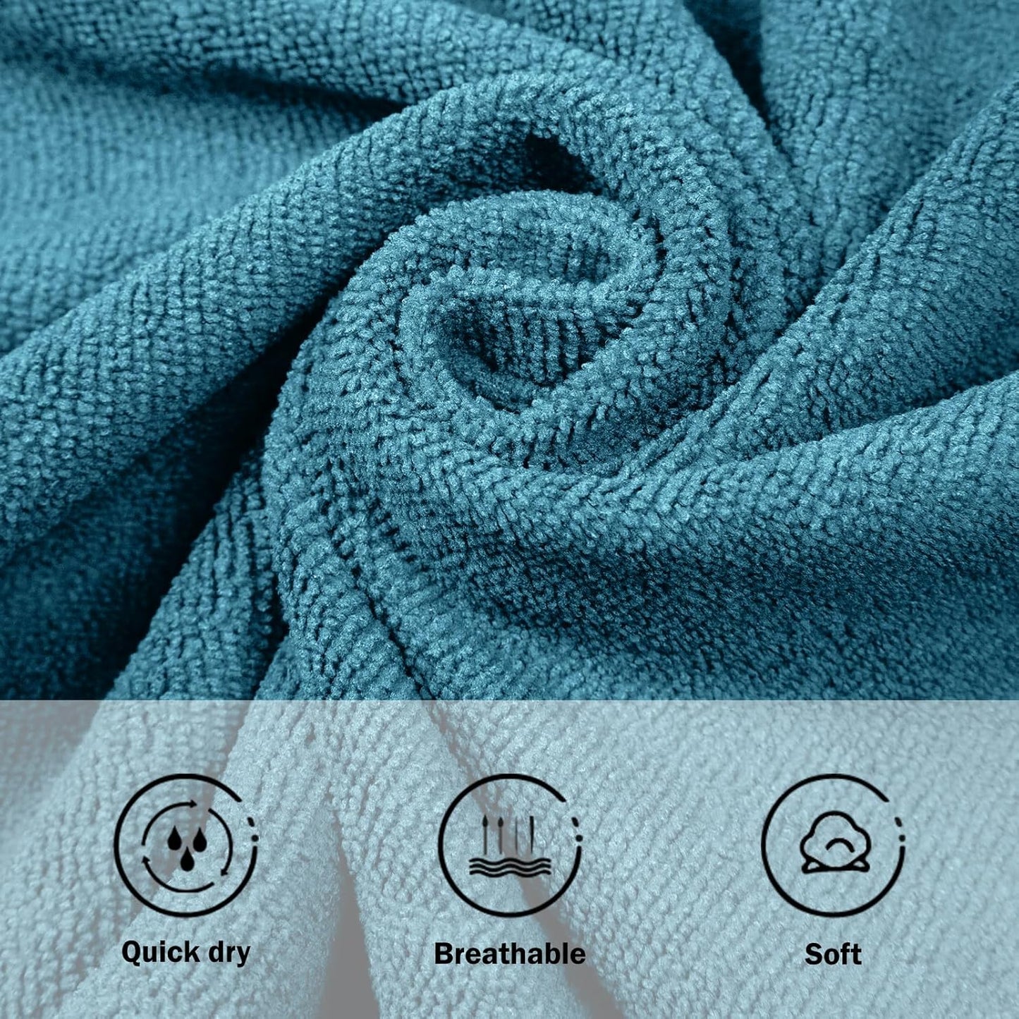 MissShorthair Towel Poncho for Kids, Hooded Beach Towel for Girl&Boy, Surf Poncho Swim Changing Robe Microfiber Bath