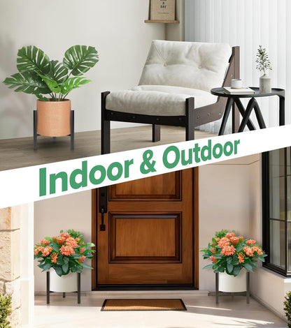 2 Pack, 8 12 Inches Plant Stand Indoor Adjustable Metal Modern Indoor Plant Stand, Heavy Duty Plant Stands Outdoor