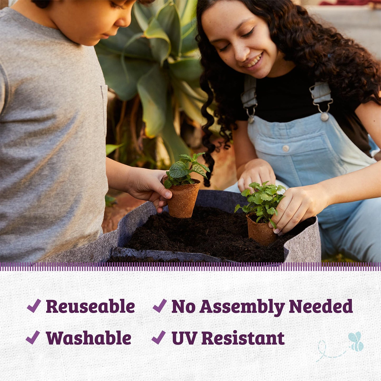 Back to the Roots Breathable Grow Bed, Provides More Oxygen to Roots, Assembles in Seconds 3 cu. ft