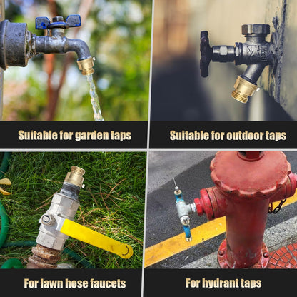 2 3/4'' PCS Brass Vacuum Breaker, Solid Brass Anti-Siphon Hose Bib Valve, Backflow Preventer for Garden Hose Check