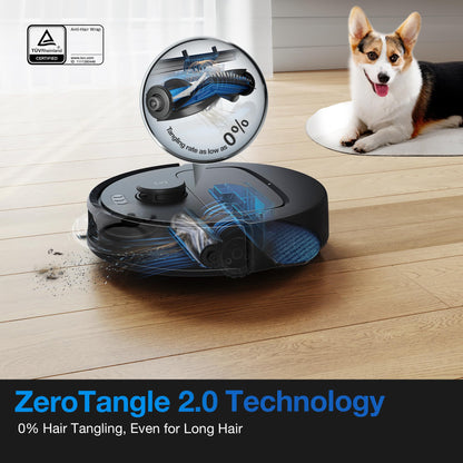 ECOVACS DEEBOT X11 OmniCyclone Robot Vacuum and Mop, PowerBoost Charging, OZMO Roller 2.0 Instant Self-Washing Mop, 19,500Pa Blast Suction, Bagless OmniCyclone Station, AIVI 3D Smart Navigation