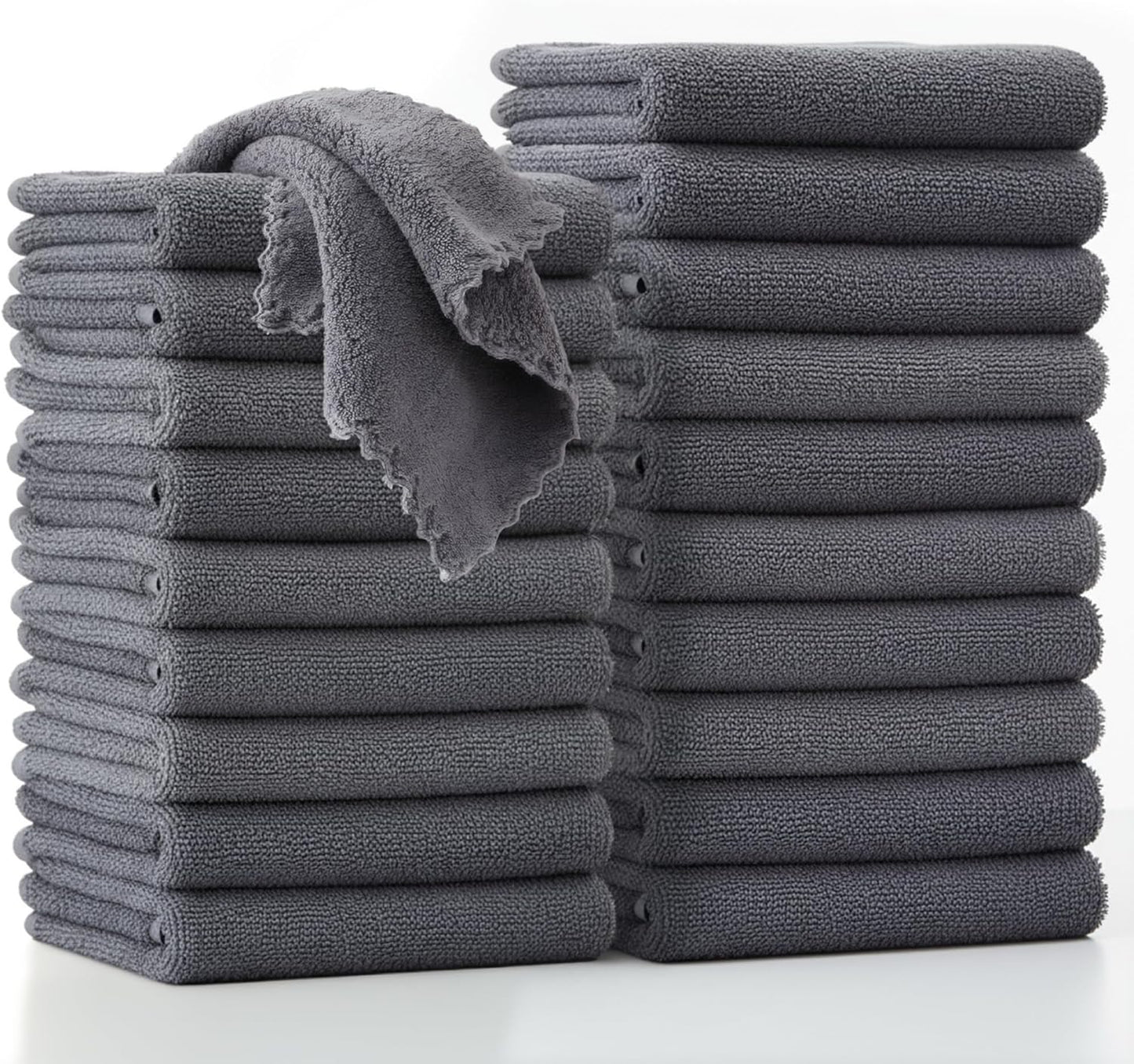 20 Pack Sets, 12 12 Inches, Kitchen Towels and Dishcloths X Absorbent Dish Towels for Kitchen, Microfiber Cleaning