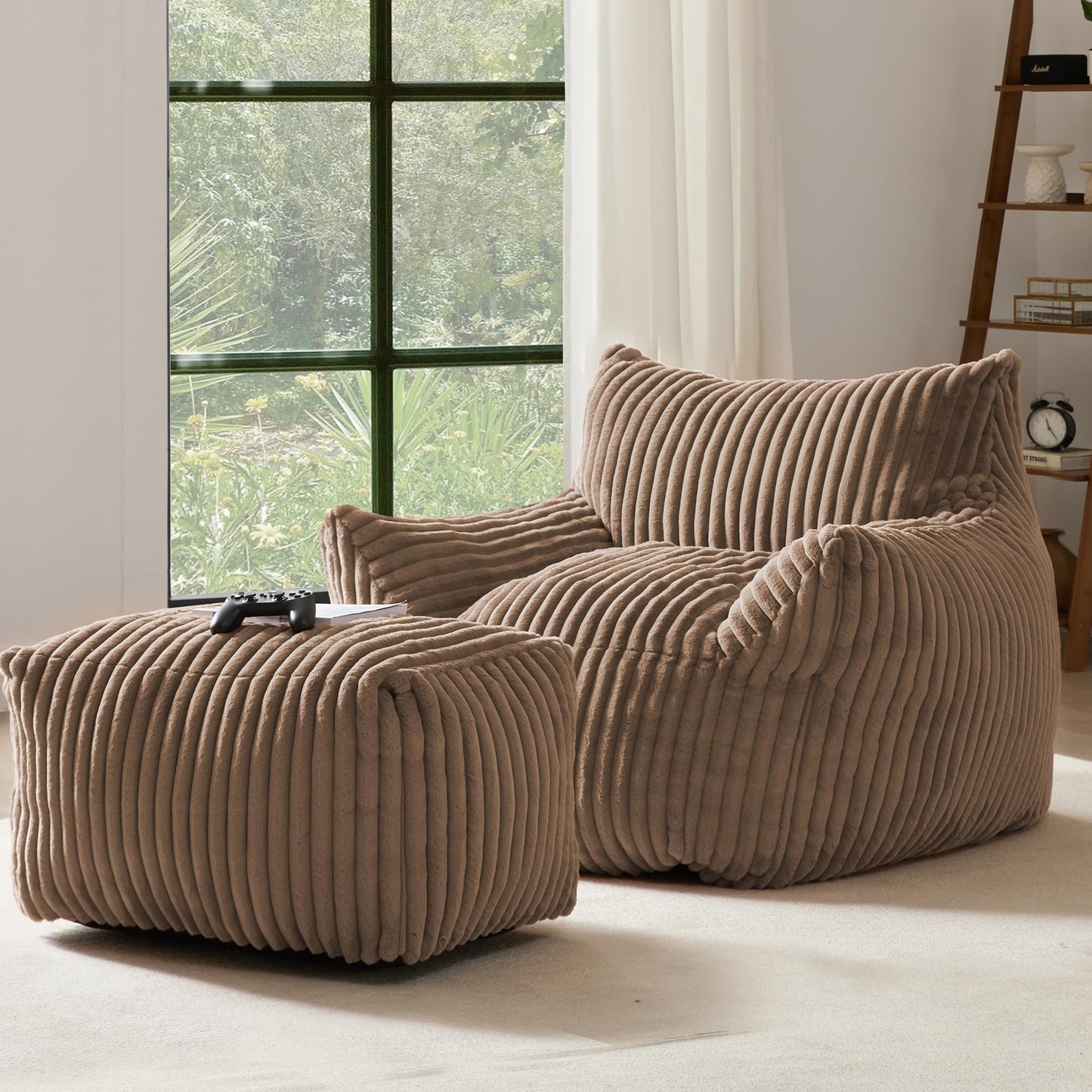 Oversized Bean Bag Chair for Living Room Furniture Bean Bag Chairs for Adults- Small Couch & Lounge Accent Chair for Living Room Chairs or Bedroom