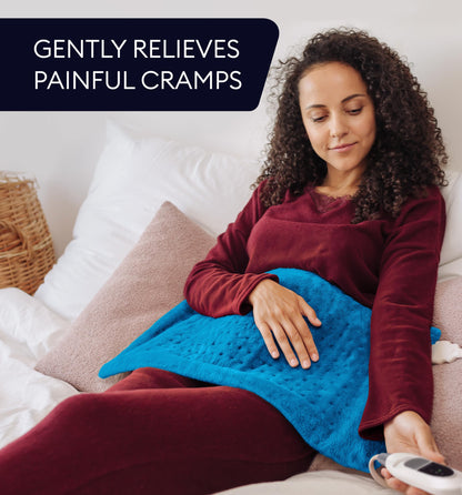 GENIANI Electric Throw - XL Electric Heating Pad for Back Pain & Cramps Relief, Birthday for Women Men Auto Shut Off, Machine Washable, Heat Pad for Neck & Shoulder, 12×24", Tabby Gray