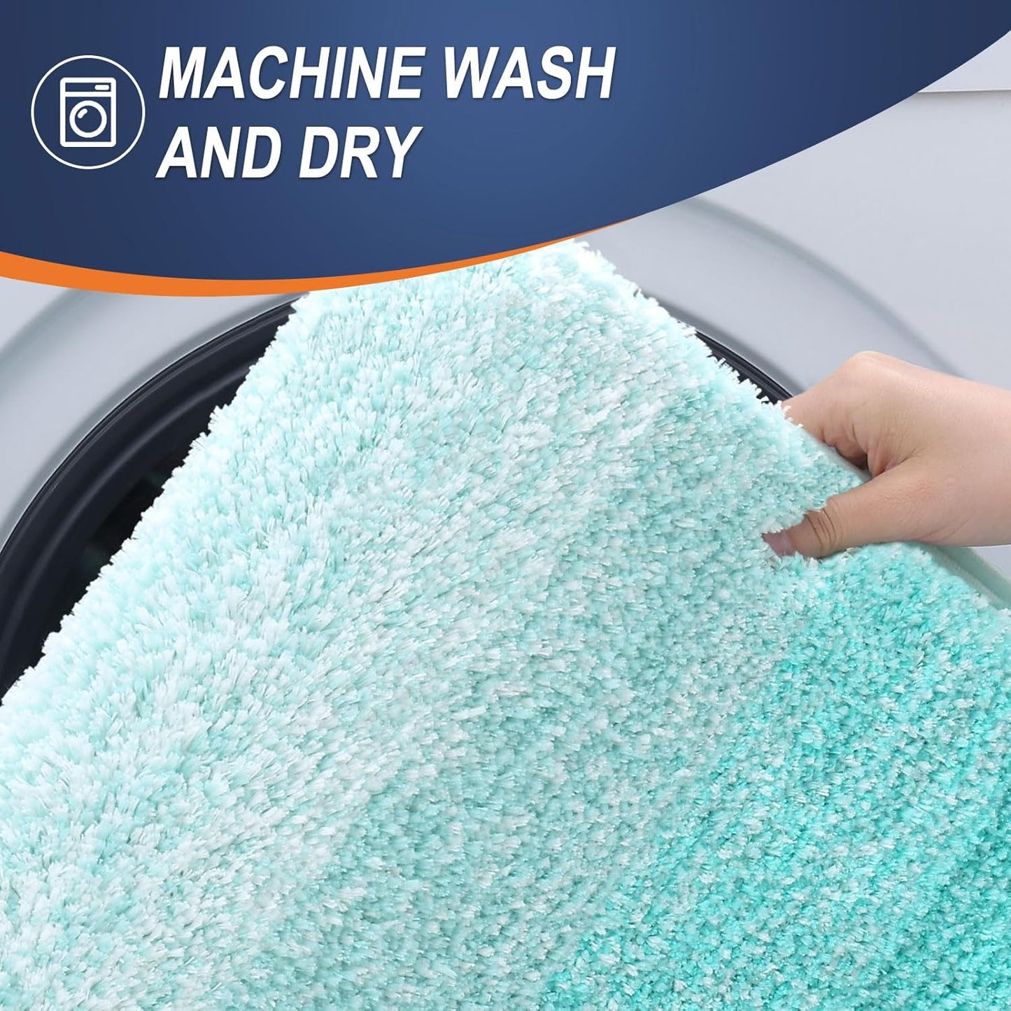 OLANLY Bath Rugs Mat - Extra Soft Microfiber, Quick Dry & Machine Washable | 24x16 Teal Color