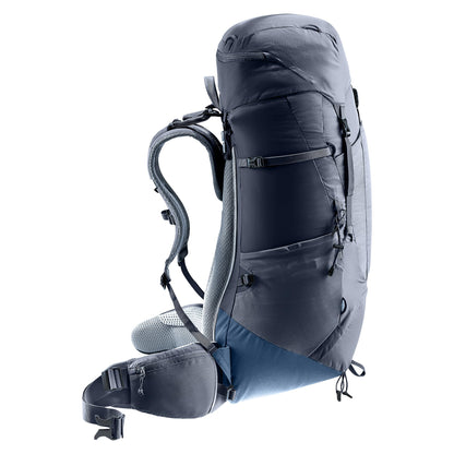 Deuter Unisex Aircontact Lite 50 + 10 L, Lightweight Backpacking & Hiking Backpack for Men & Women, 50 + 10 Liters - Black-Marine