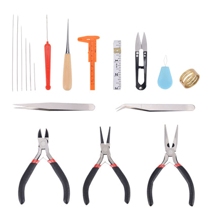 PAXCOO 19Pcs Jewelry Making Tools Kit with Zipper Storage Case for Crafting and Repair