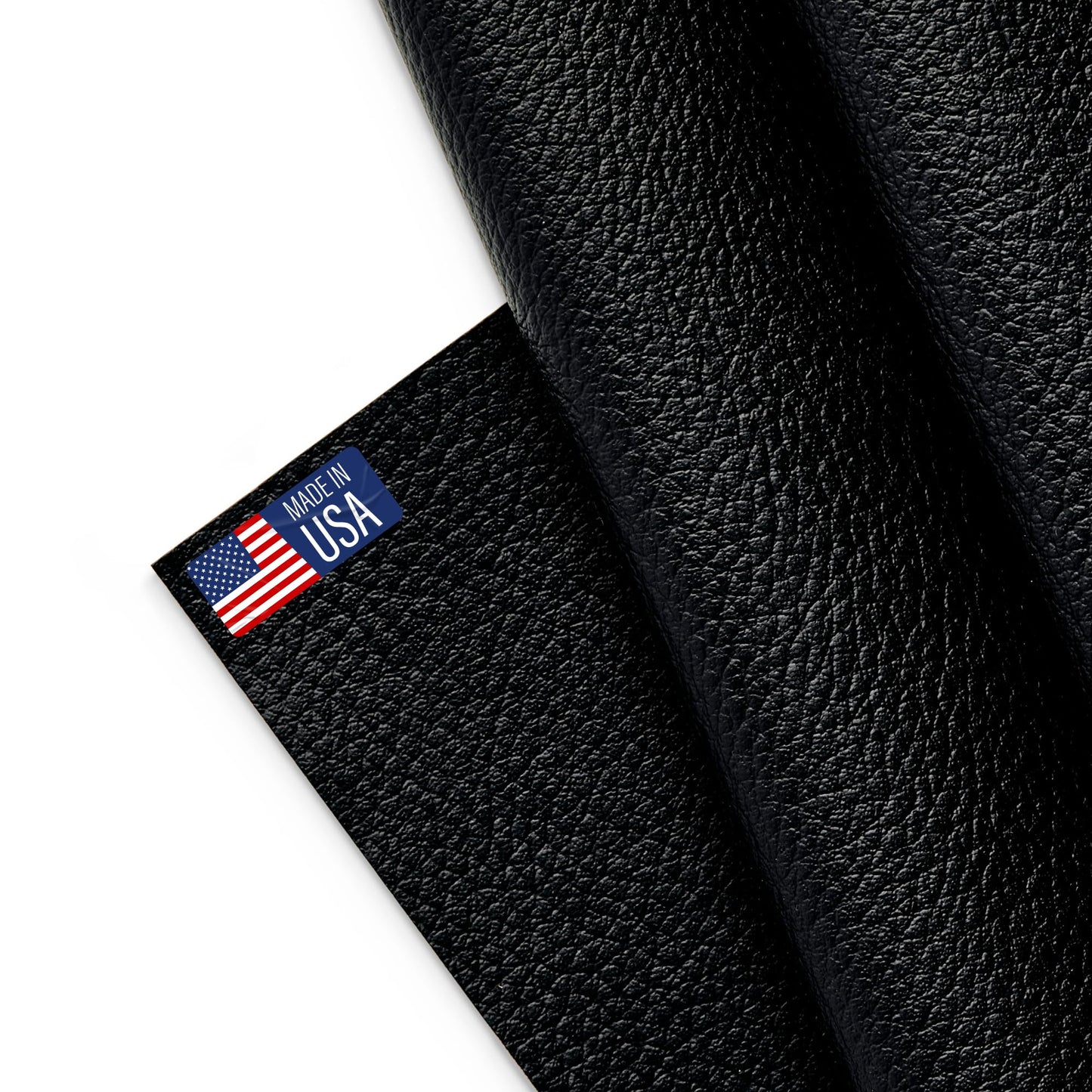 Marine Vinyl Fabric, Upholstery Faux Leather, Outdoor Boat Automotive, DIY and Crafting Pleather - Individual 1 Yard Cut 36"x54" (Black)