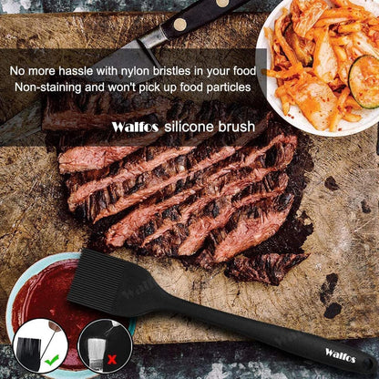 Walfos Silicone Basting Pastry Brush, Heat Resistant for Oil Butter BBQ Grill Baking, BPA Free (10")