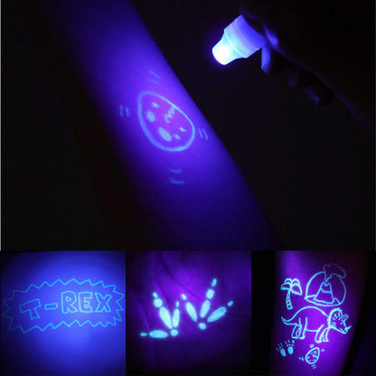 BONNYCO Invisible Ink Pen and Notebook Pack 16, Dinosaur Party Favors for Kids. Magic Spy Pen Goodie Bags Stuffers for Kids, Dinosaur Birthday Party Supplies. Goody Bag Stuffers, Return Gifts Prizes