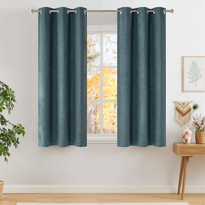 NICETOWN Blackout Curtains - Greyish Blue Privacy Panels for Living Room & Bedroom | 63 Inches Long, 2 Panels