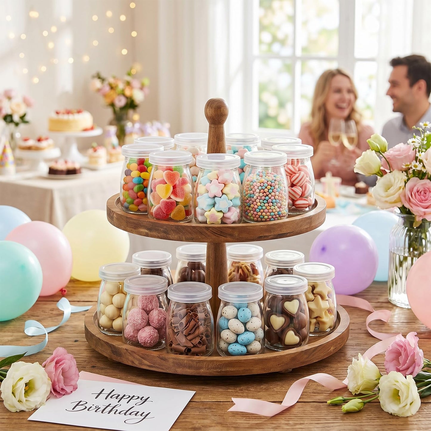 30 Pack 7oz Glass Jars with Cork Lids & PE Lids, Yogurt & Candle Jars for Making Candles, Small Mason Jars for Spices, Candy, Bath Salts, Wedding, Party & Baby Shower Favors