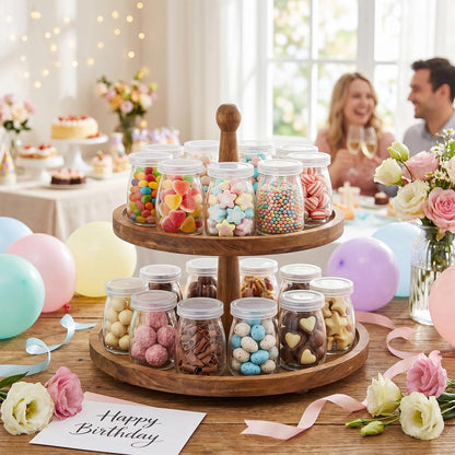30 Pack 7oz Glass Jars with Cork Lids & PE Lids, Yogurt & Candle Jars for Making Candles, Small Mason Jars for Spices, Candy, Bath Salts, Wedding, Party & Baby Shower Favors