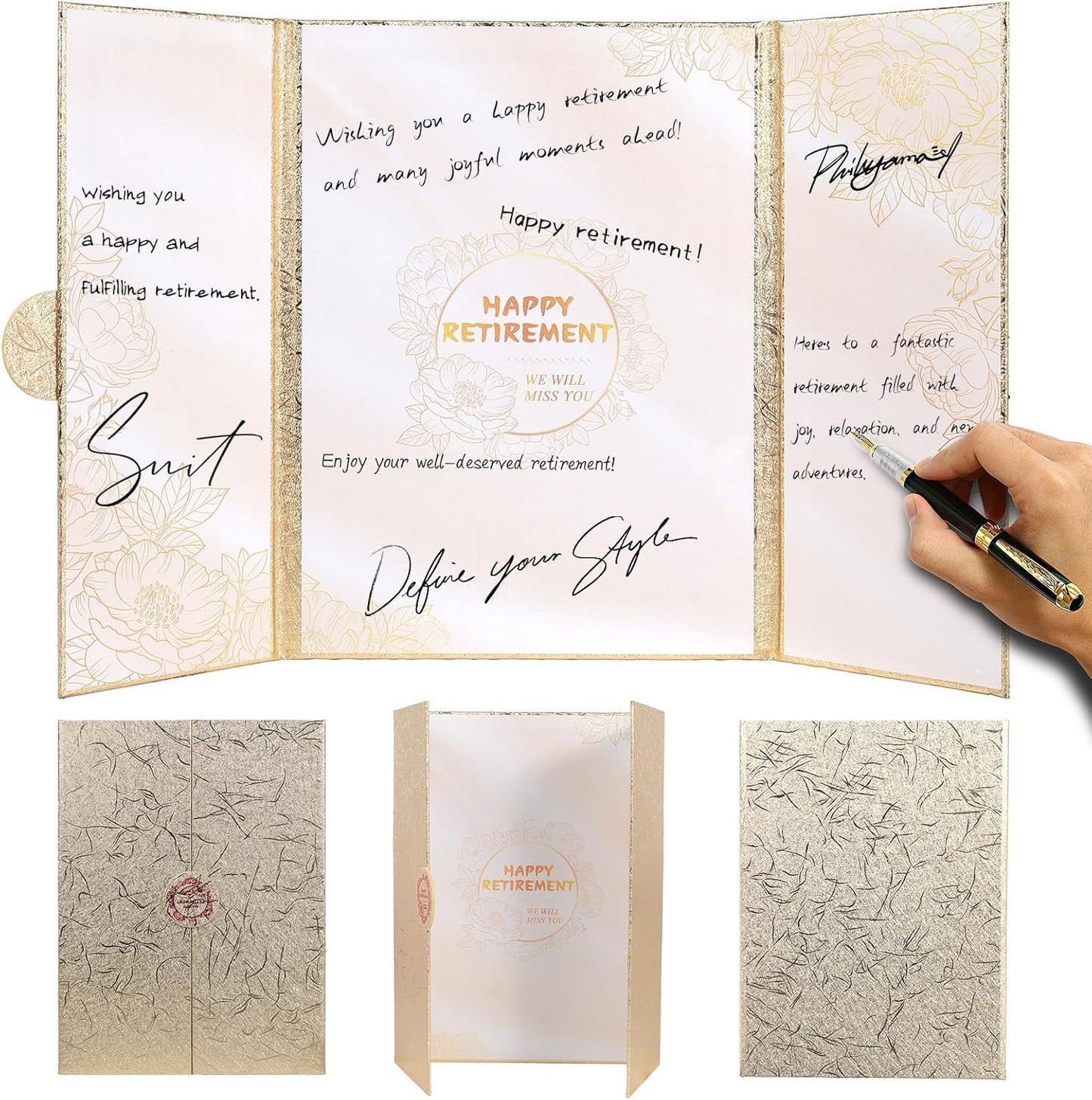Retirement Party Decorations - Happy Retirement Guest Book Alternative, Gifts for Women Men, Farewell Party Supplies
