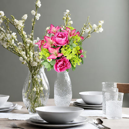 Admired By Nature Spring Bush Artificial Hydrangea Flowers, Orchid