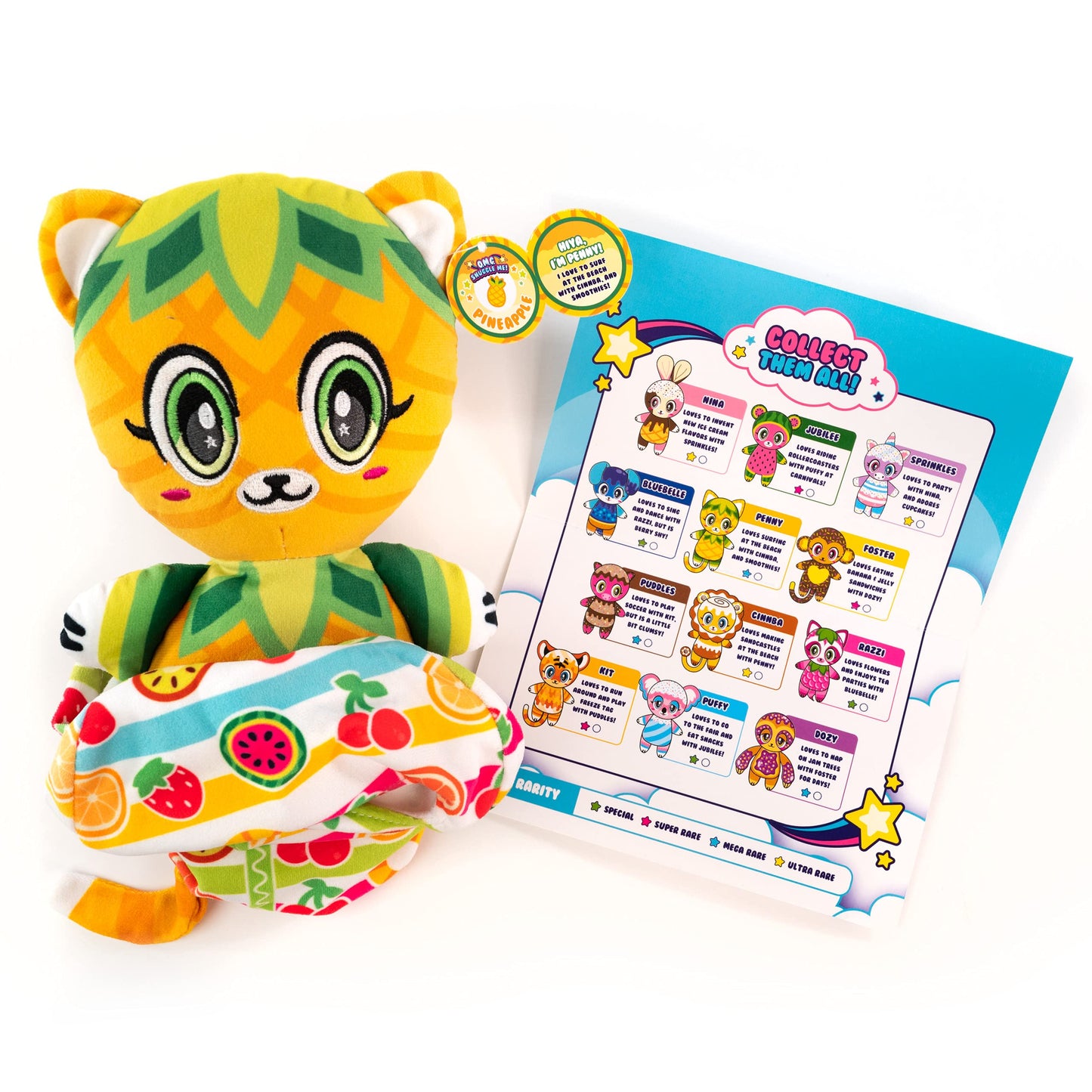 Scentco OMG Snuggle Me! Bedtime Buddies (Sleeping Bag Series), Scented Surprise Collectible 10 inch Plush Toys (Mystery Blind Bag)