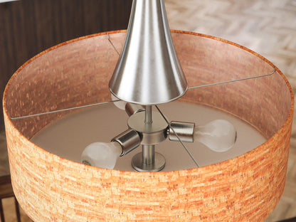 Kenroy Home 93013BS Bulletin 3-Light Pendant, Brushed Steel