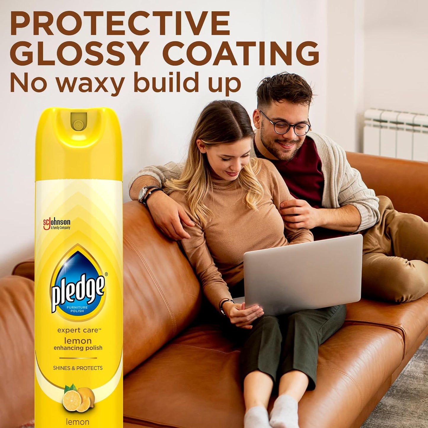 Pledge Enhancing Polish Spray - Wood & Stainless Steel Cleaner | Fast Shine, Scratch Protection, 9.7oz