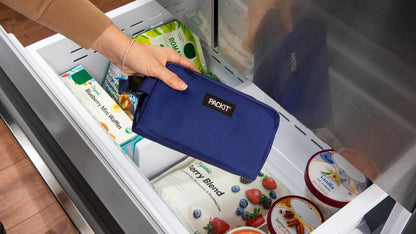 PackIt® Freezable Snack Box, Checked Out, Built with ECOFREEZE Technology, Collapsible, Reusable, Zip Closure with Buckle Handle, Designed For Work Snacks, Fresh Snacks On the Go, Adults, and All Ages