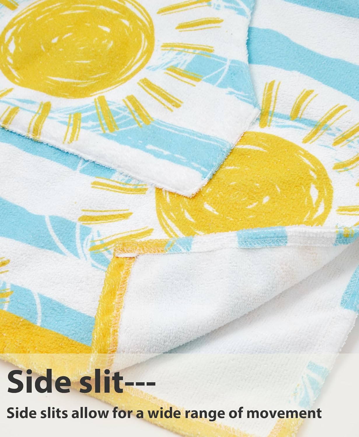 7-10 MissShorthair Hooded Beach Towel for Kids, Cute Towel Poncho Boys&Girls, Swim Changing Robe, Surf Poncho